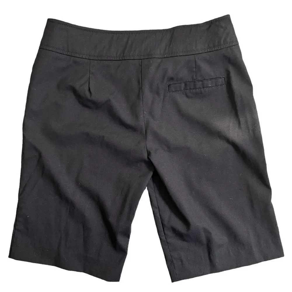 Bebe Wool Bermuda Shorts 11” Black Women’s Size 6
